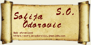 Sofija Odorović vizit kartica